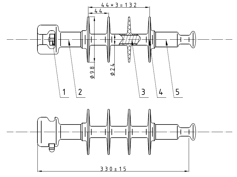 suspension polymeric insulator